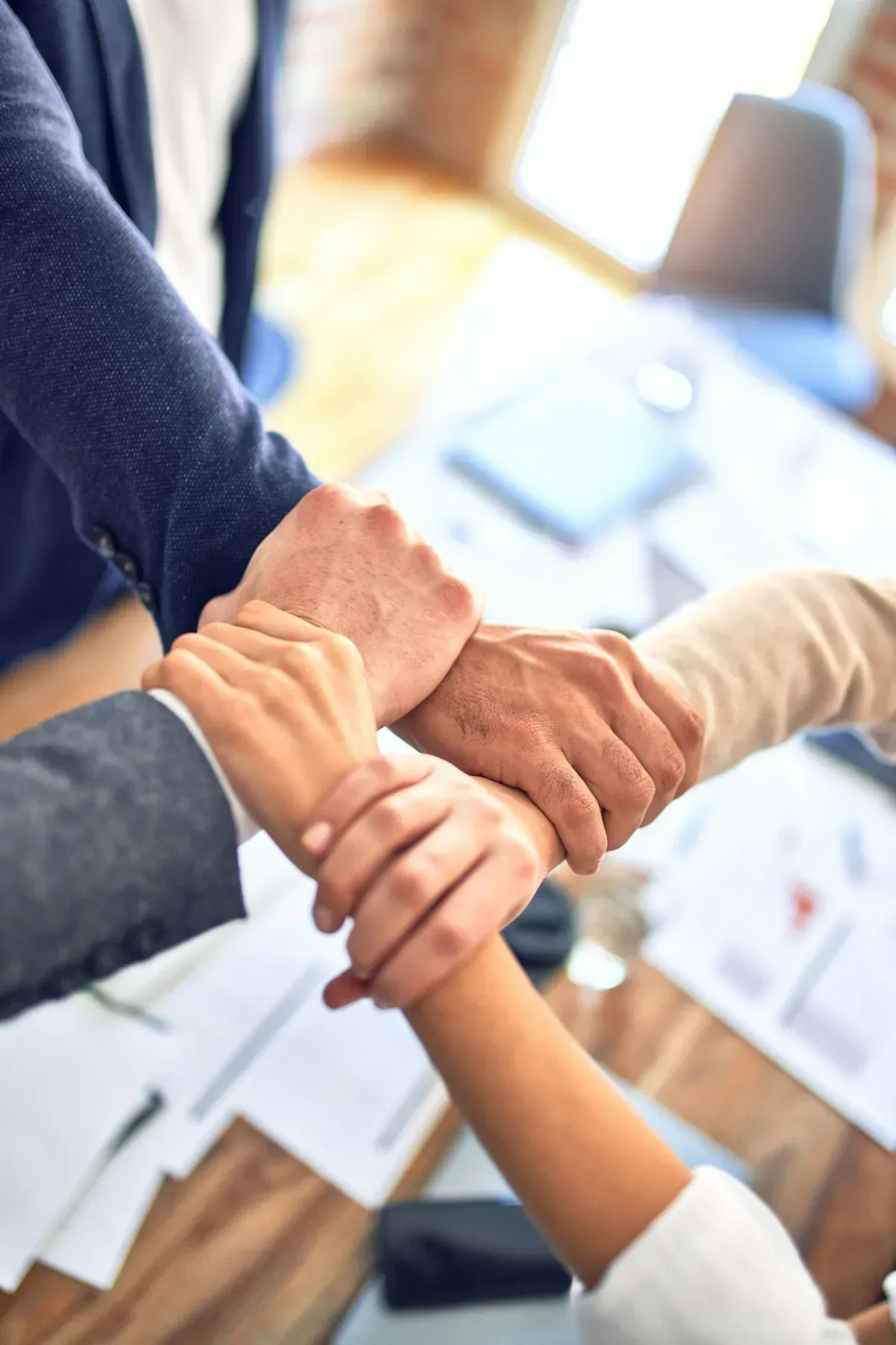 Business partners discussing enterprise collaboration programs